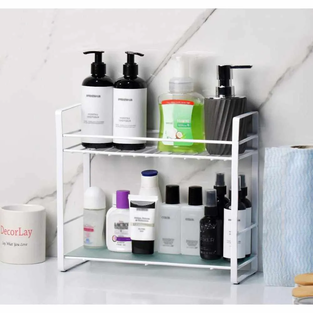 Double Decker Metal Kitchen Storage Rack