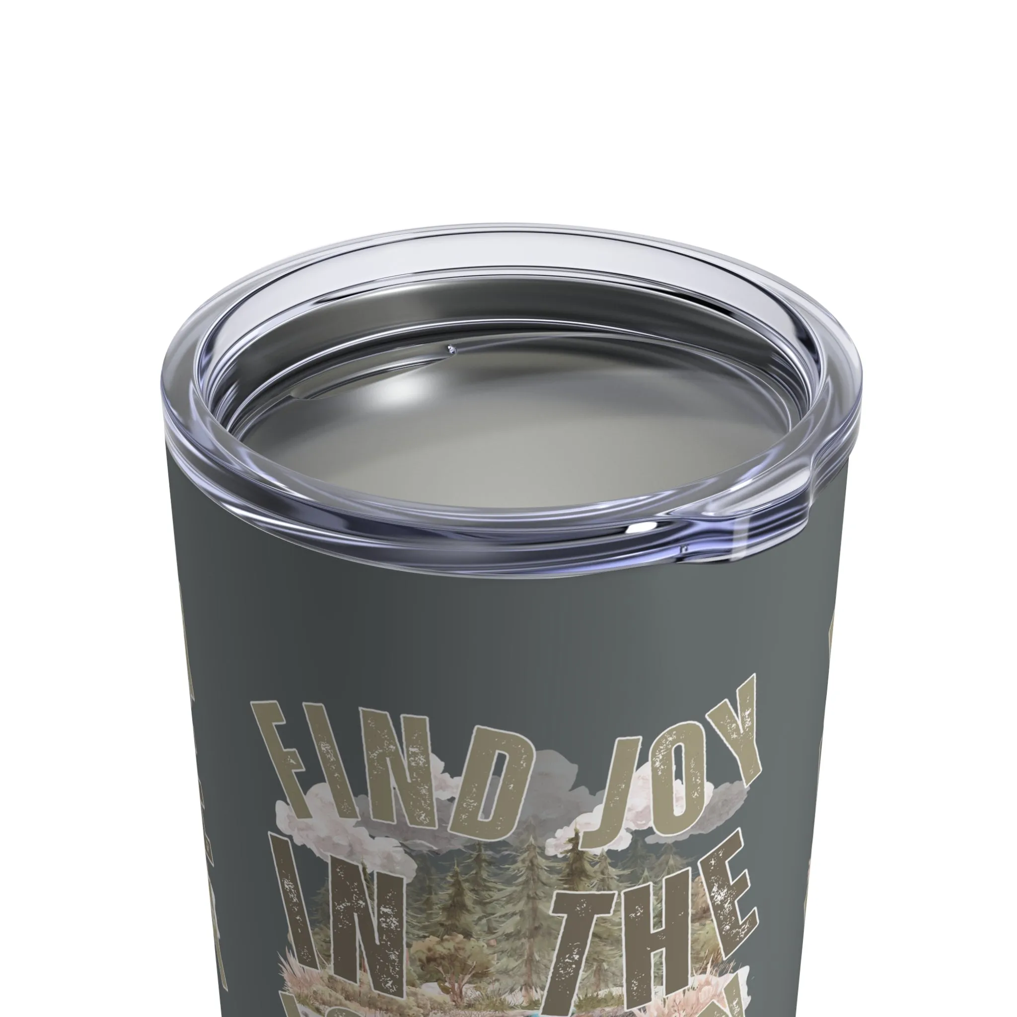 Find Joy in the Journey" Stainless Steel 10-Ounce Tumbler - Mountain Stream Adventure Companion