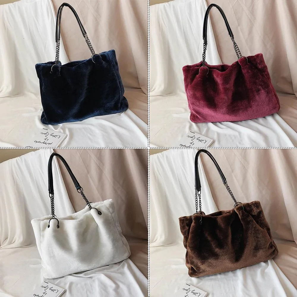 Large Capacity Plush Shoulder Bag