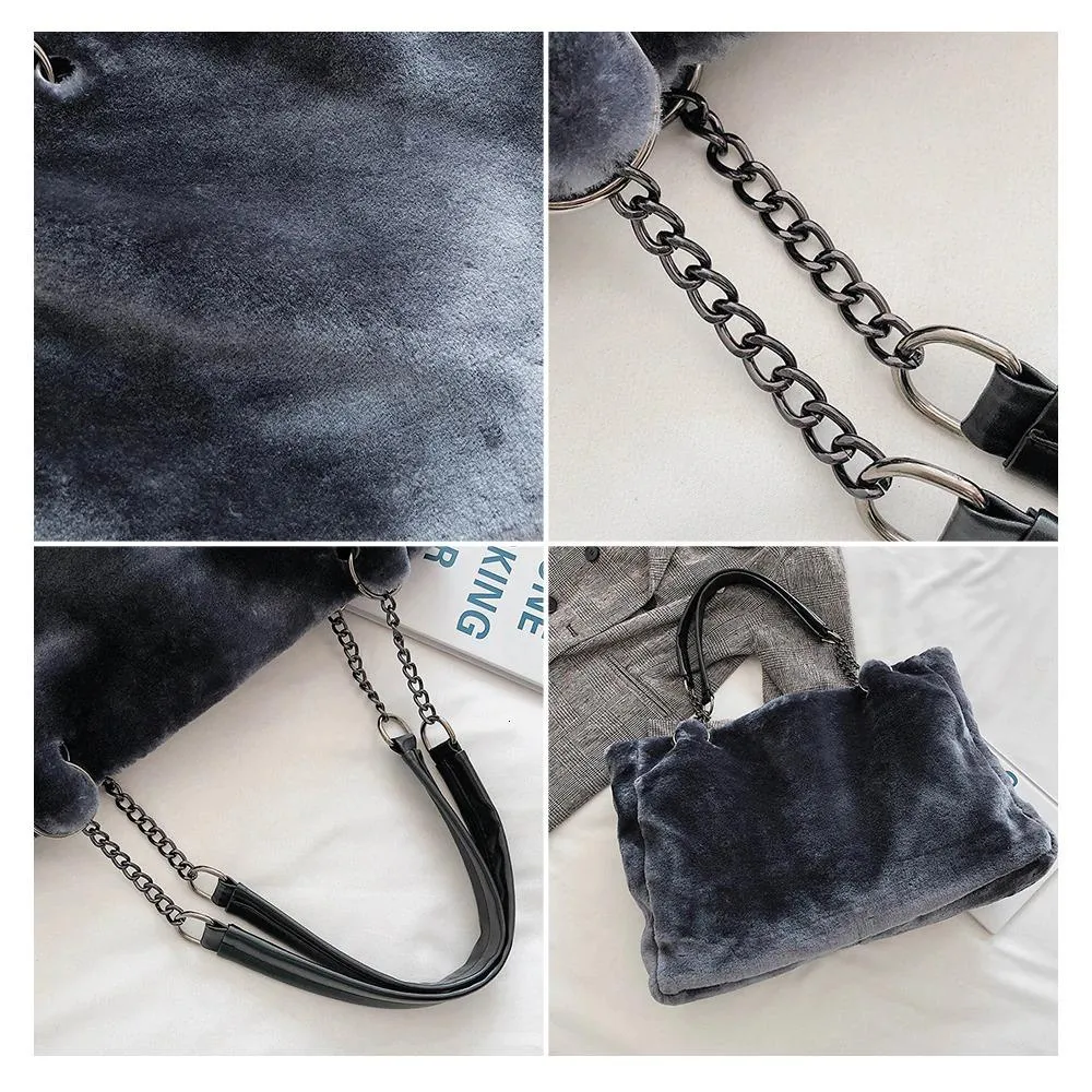 Large Capacity Plush Shoulder Bag