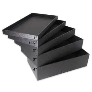 Standard Black Utility Trays - Multiple Sizes