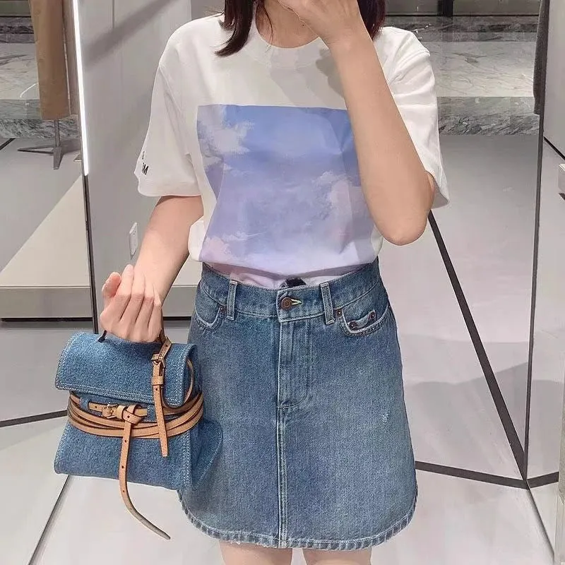 UAKISS  -  2024 New Style Fashion Belt Cowboy Women Top-handle Bags Retro Canvas Shoulder Cross Bag